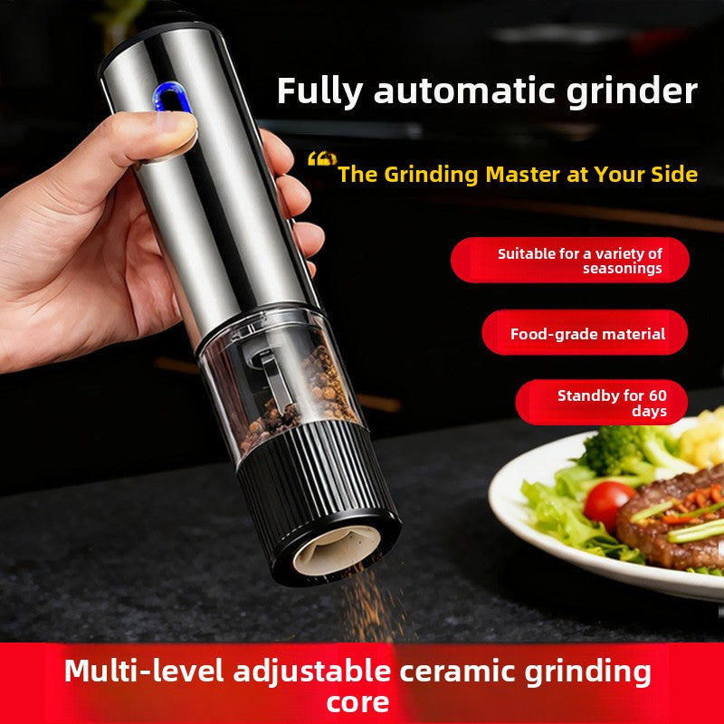 Stainless Steel Electric Pepper Grinder Adjustable Coarseness