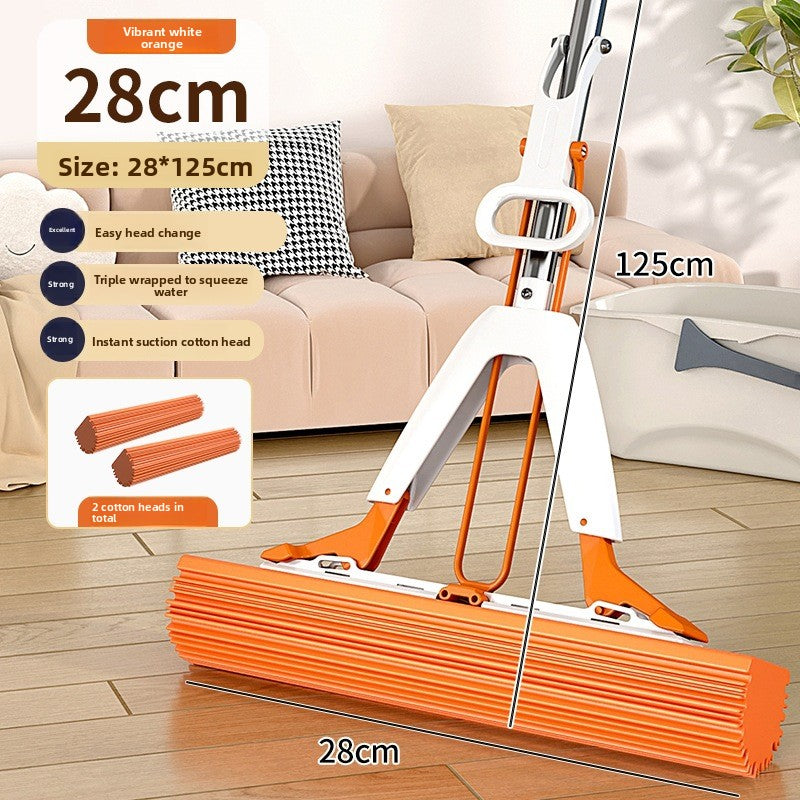 Foldable Sponge Mop with Stainless Steel Rod