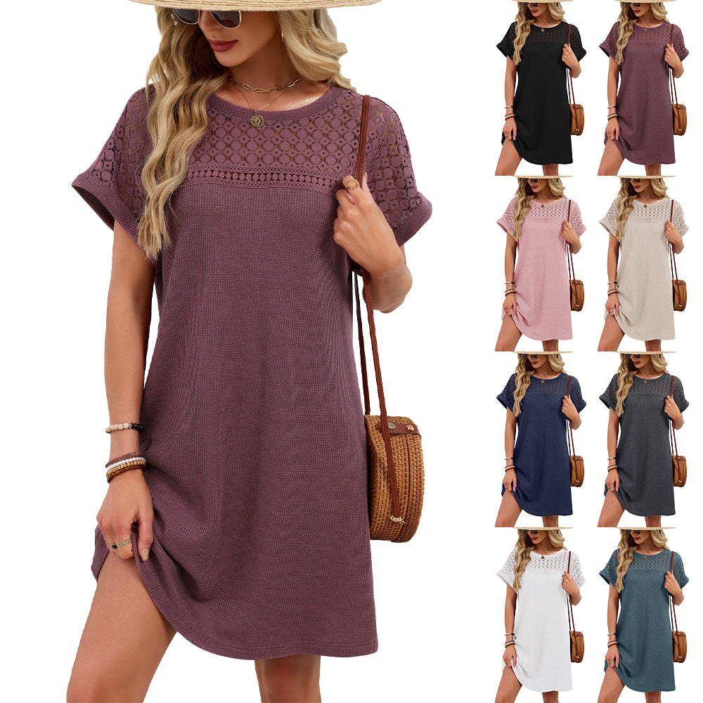 Loose Short-Sleeved Dress