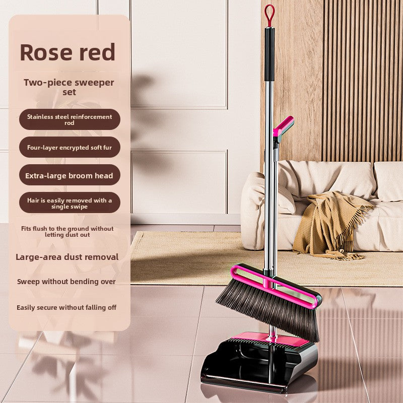 Household Broom and Dustpan Set
