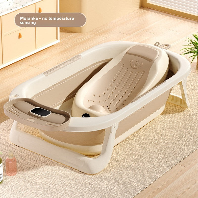 Temperature Sensing Baby Bathtub with Foldable Design