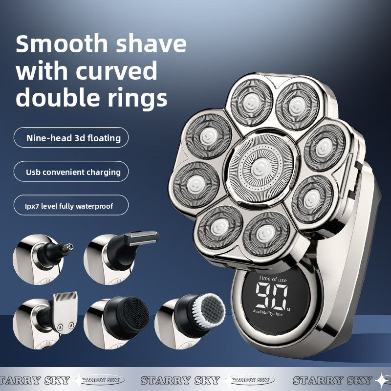 Smart Electric Shaver with Nine Blades