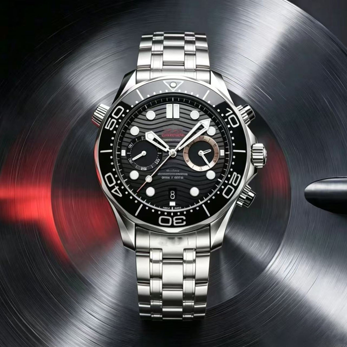 Men's Quartz Chronograph Luminous Diving Watch