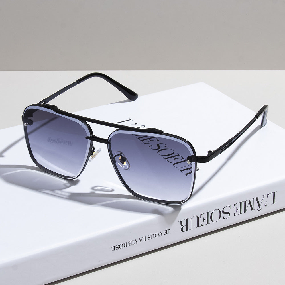 Metal Double-Beam Sunglasses UV Protection