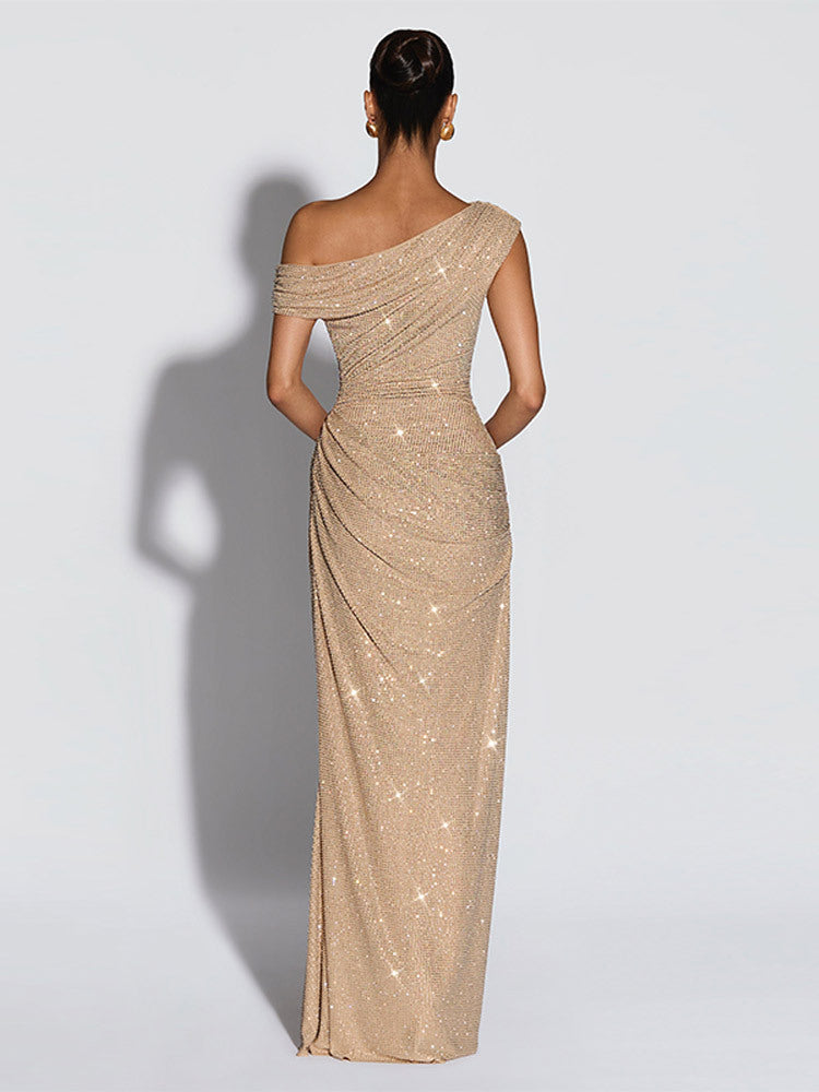 Elegant Sequin Bodycon Evening Gown