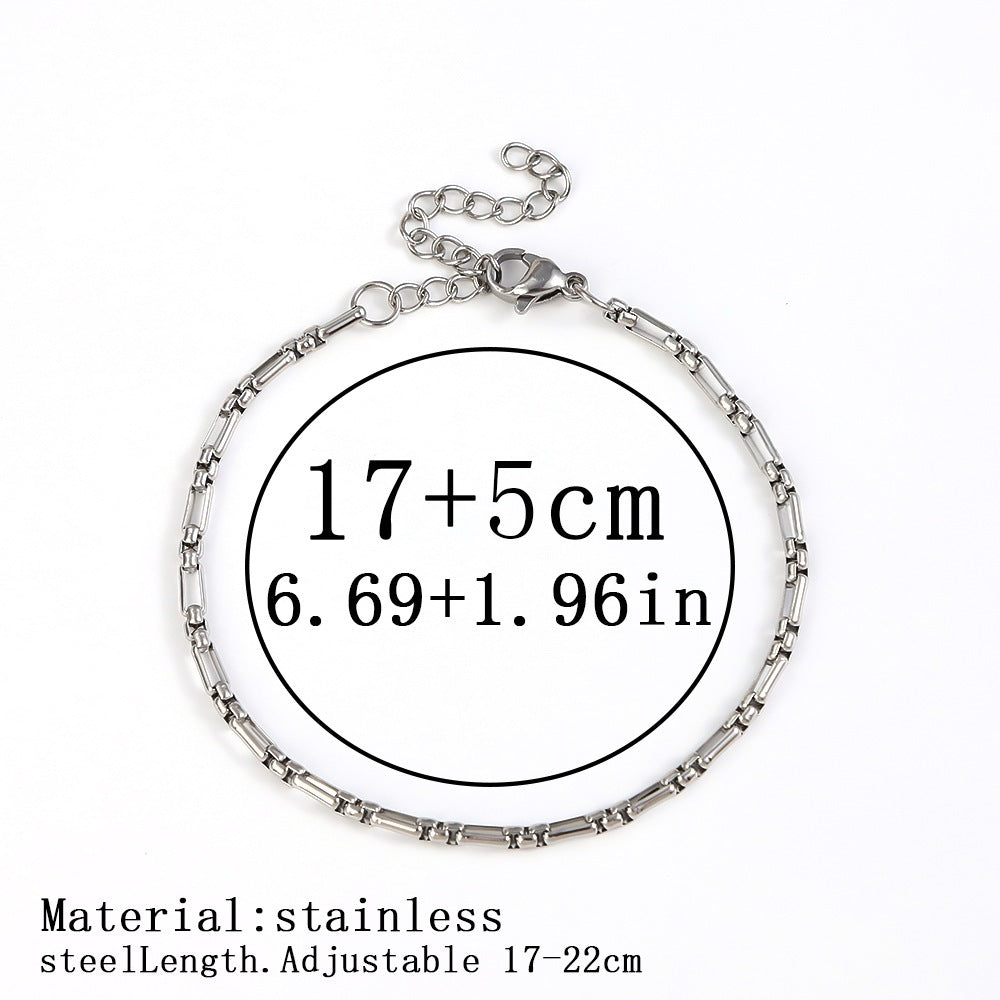 316L Titanium Steel Bracelet Waterproof Hypoallergenic Gold Plated Chain Jewelry for Men Women Unisex Fashion Accessories