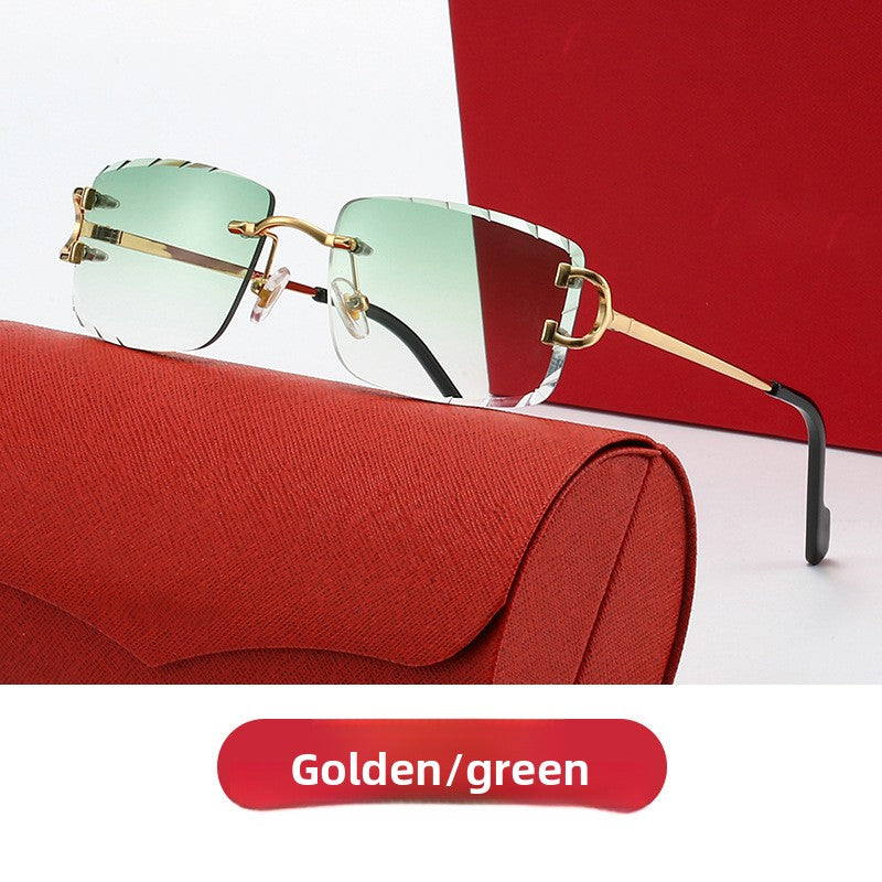 Diamond-Cut Gradient Sunglasses with UV Protection