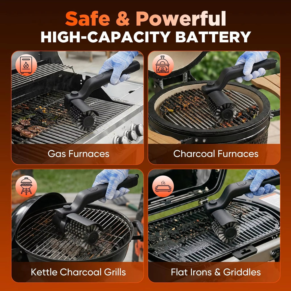Electric Grill Cleaning Brush for Outdoor Barbecue and Kitchen