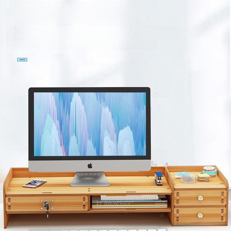 Ergonomic Desktop Rack with Storage Drawers