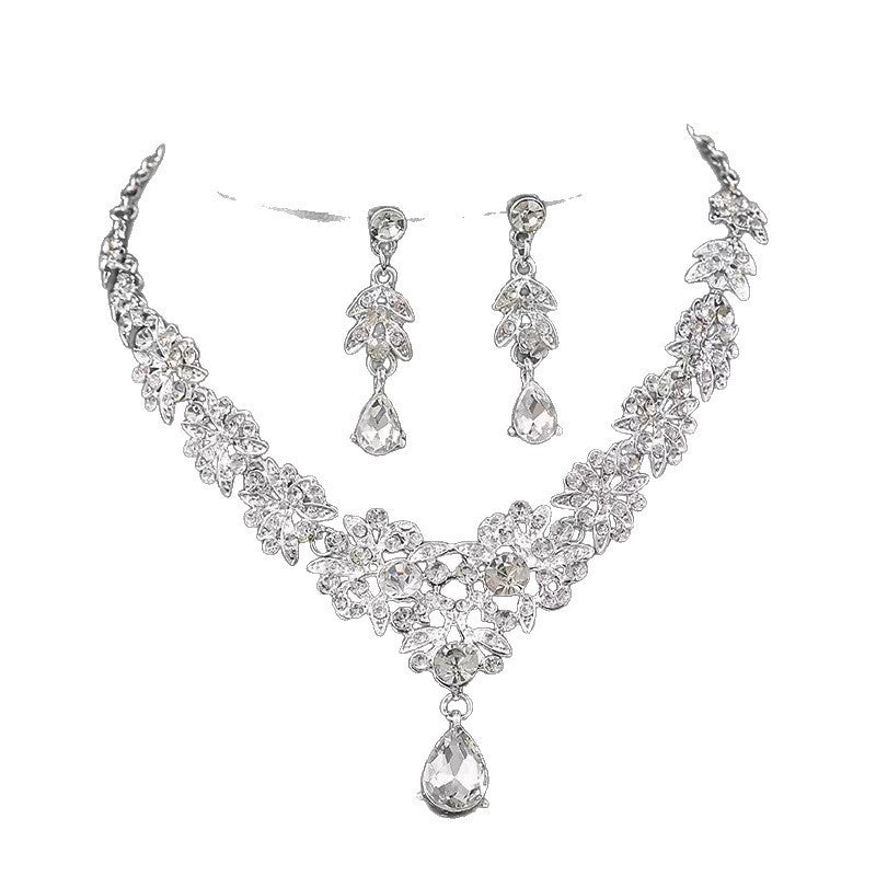 Bridal Crown Tiara Three-Piece Set