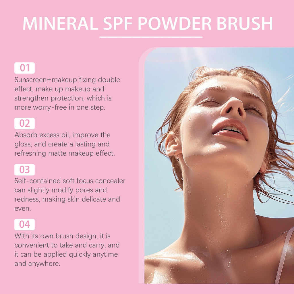 Mineral Protective Powder Brush Lightweight Invisible Coverage