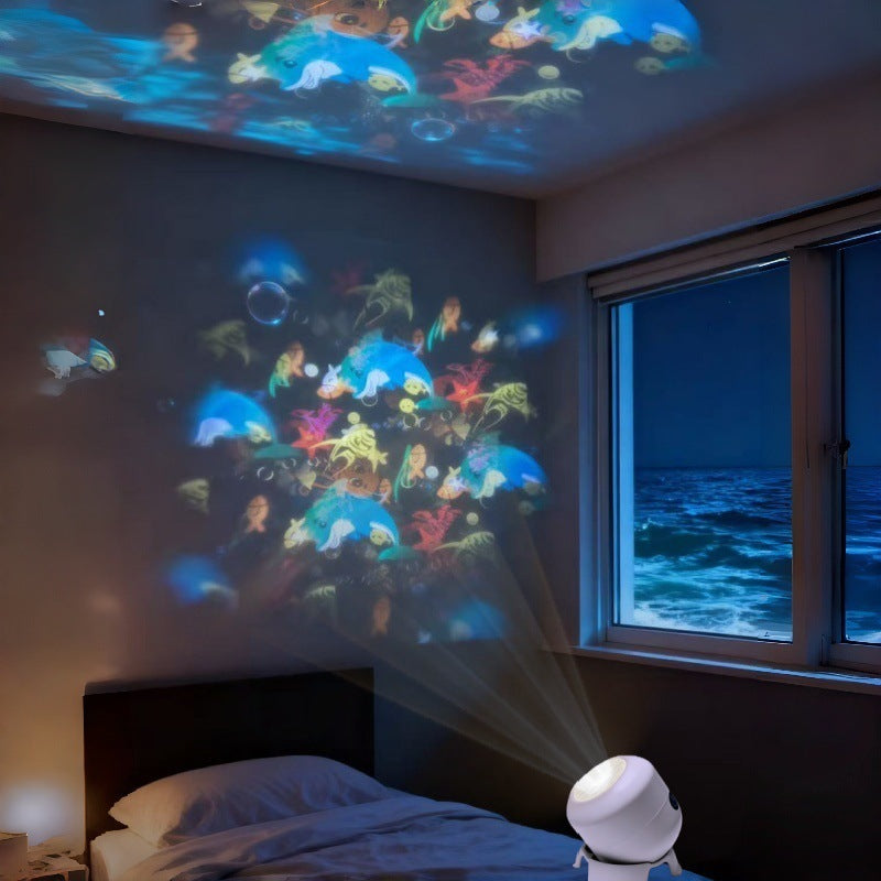 Rotating LED Projection Night Light with Holiday Themes