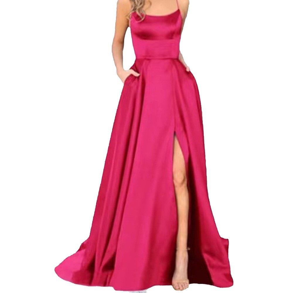 Solid Color Bridesmaid Long Dress