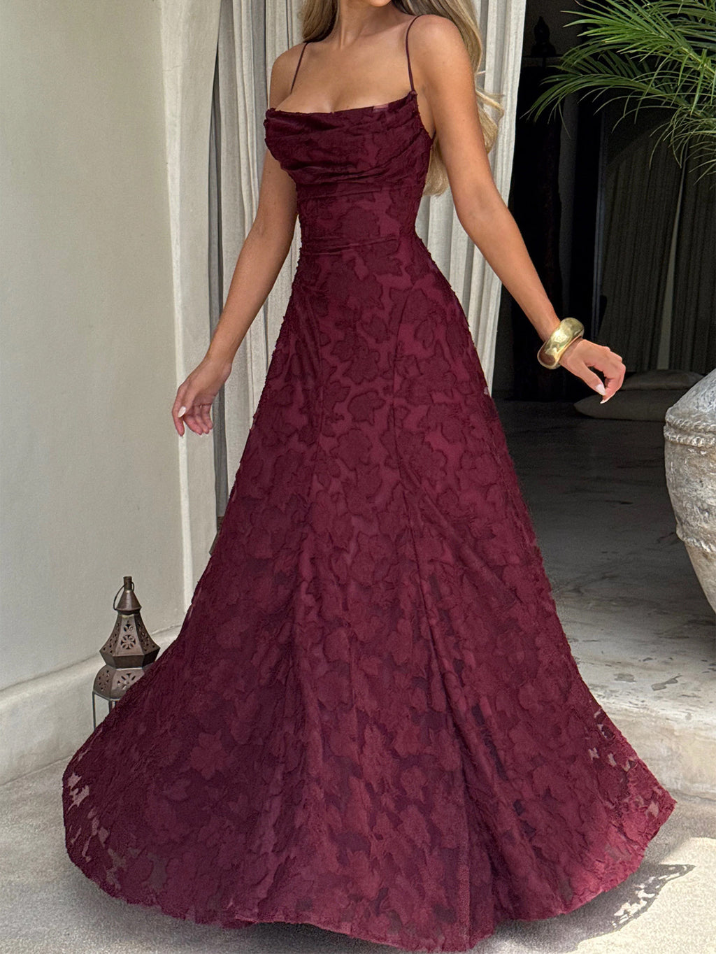 Elegant Suspender High Waist Long Dress