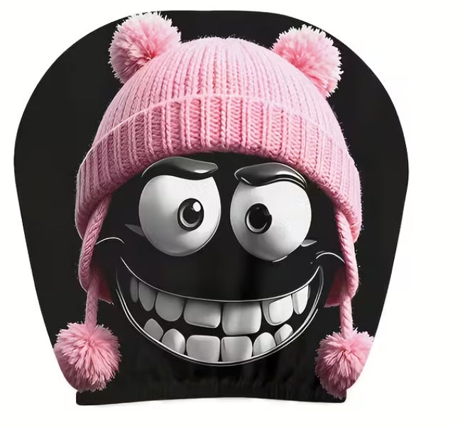 Black Skull Car Printed Headrest Cover Universal Elastic Style Funny and Interesting Universal Headgear