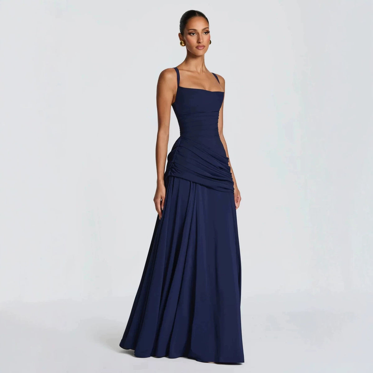 Elegant Backless Chiffon Evening Gown