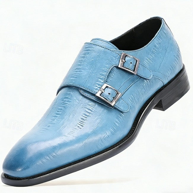 Genuine Leather Buckle Dress Shoes