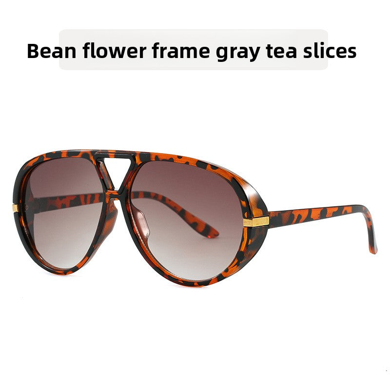 Large Frame Vintage Sunglasses UV Protection Fashion Sun Glasses