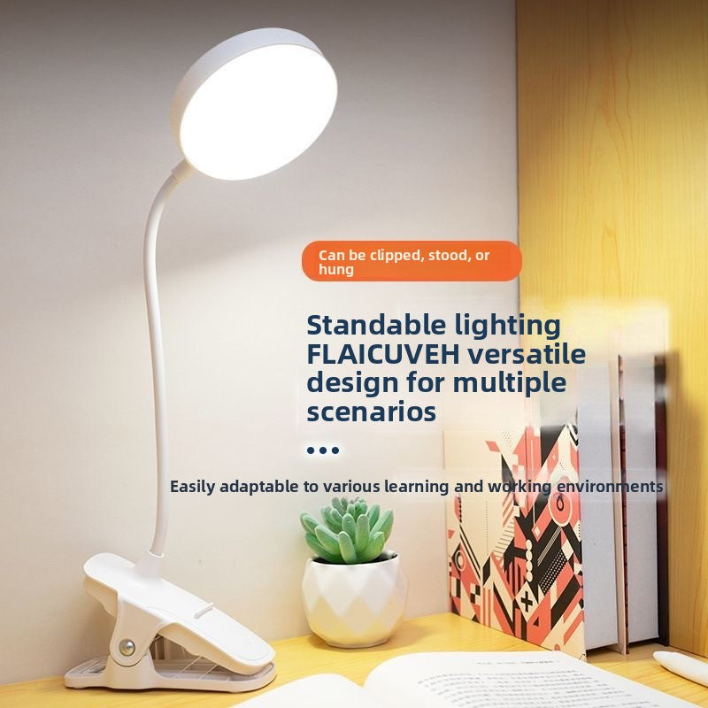 Clip-On Circular LED Desk Lamp with Eye Protection