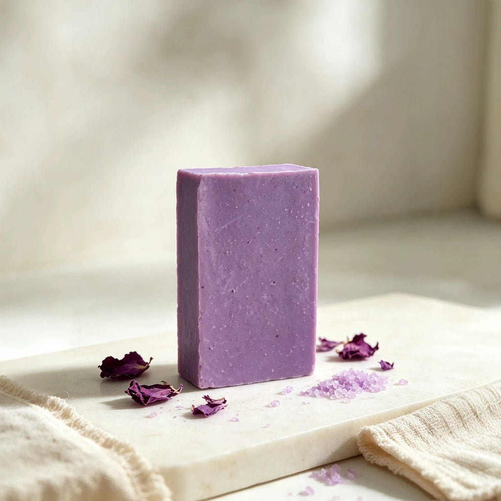 Handmade cold-process herbal soap