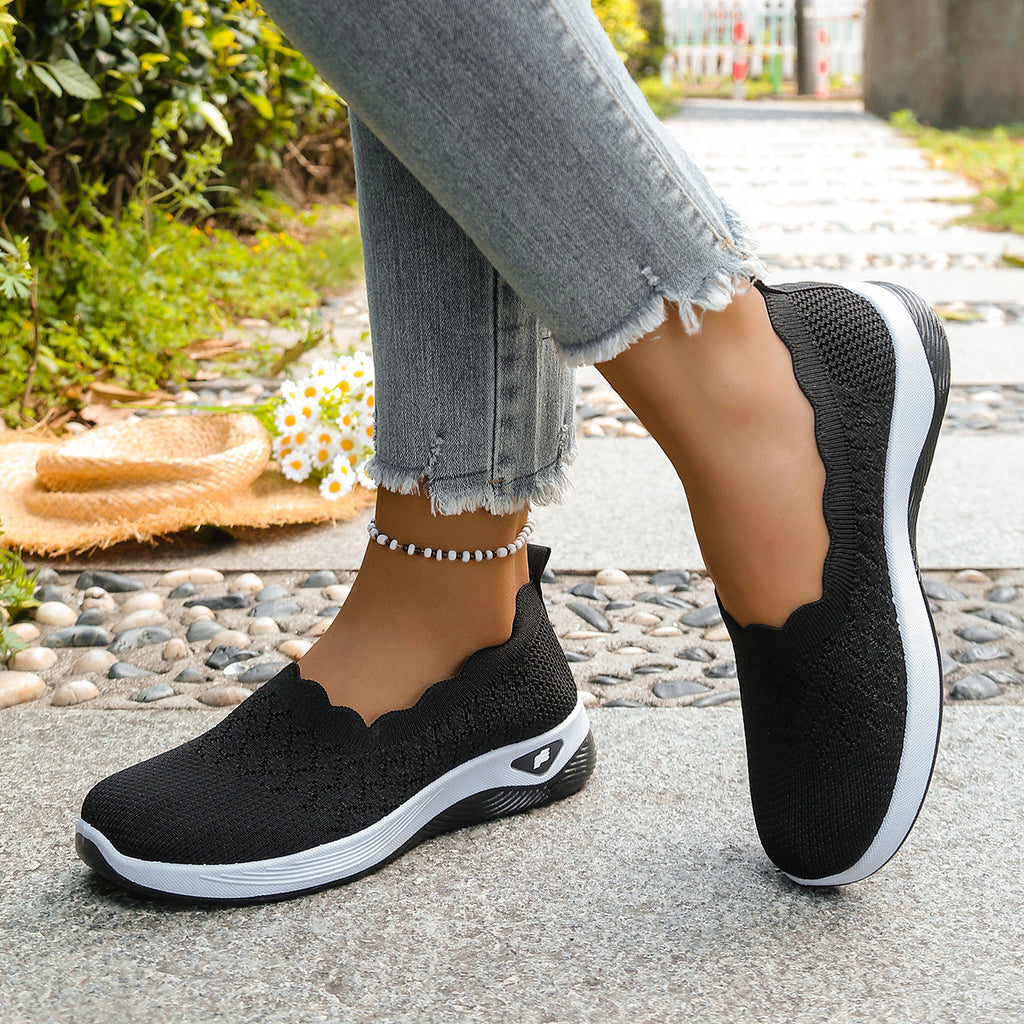 Middle-aged and elderly walking shoes, easy-to-wear casual shoes with one-step lacing