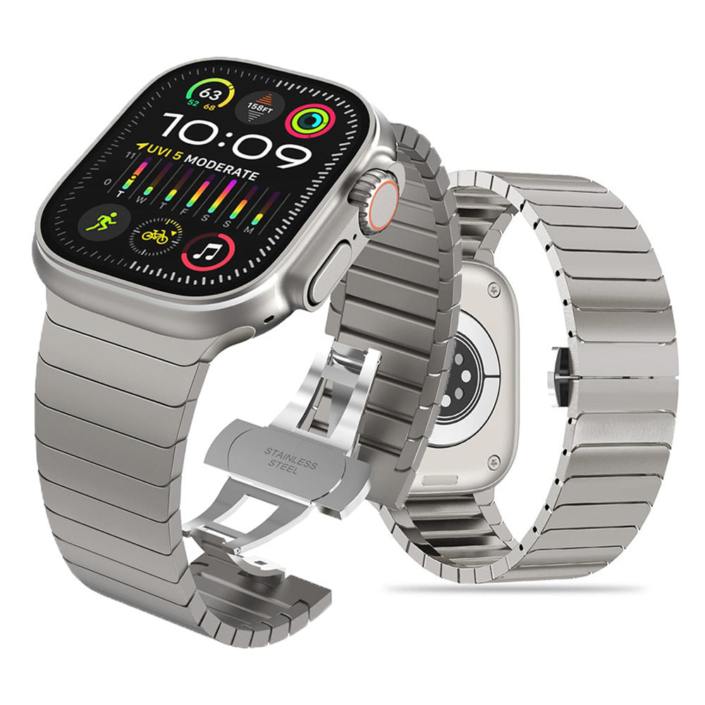 Metal Butterfly Buckle Watch Strap