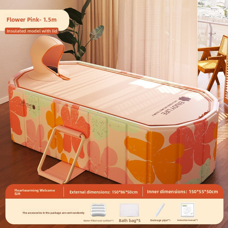 Thickened Foldable Bathtub with Insulation Cover
