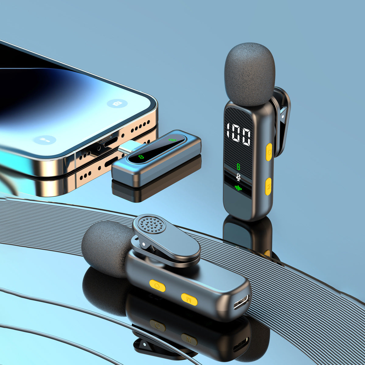 Wireless lapel microphone