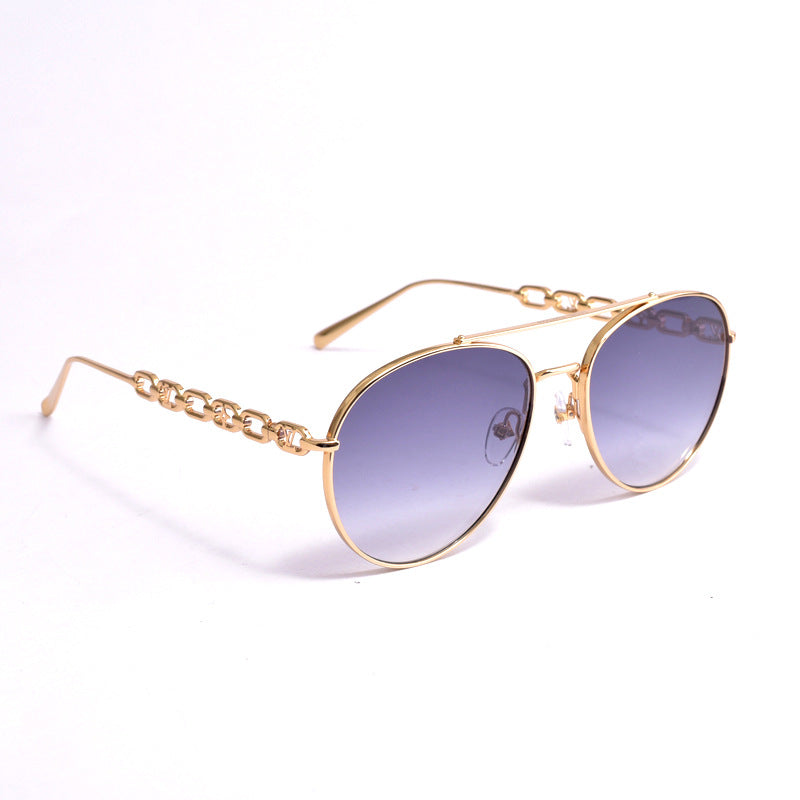 Polarized Pilot Sunglasses with Chain