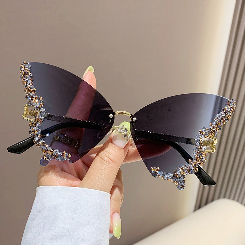 Butterfly Diamond Sunglasses UV400 Protection
