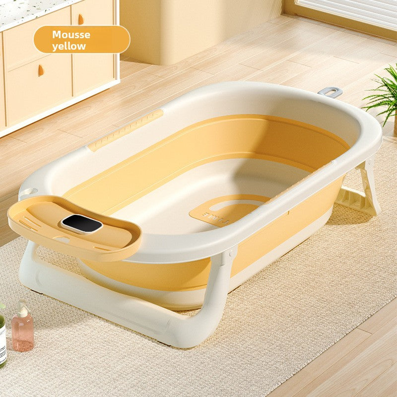 Temperature Sensing Baby Bathtub with Foldable Design