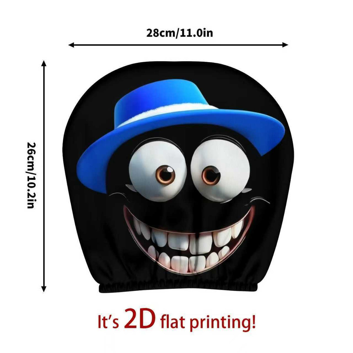 Car Printed Headrest Case Universal Funny Fun Universal Headgear