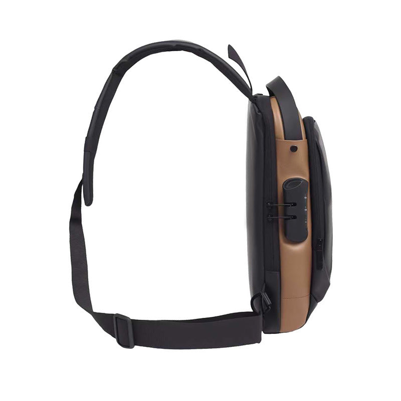 Mens Anti-Theft USB Charging Crossbody Bag