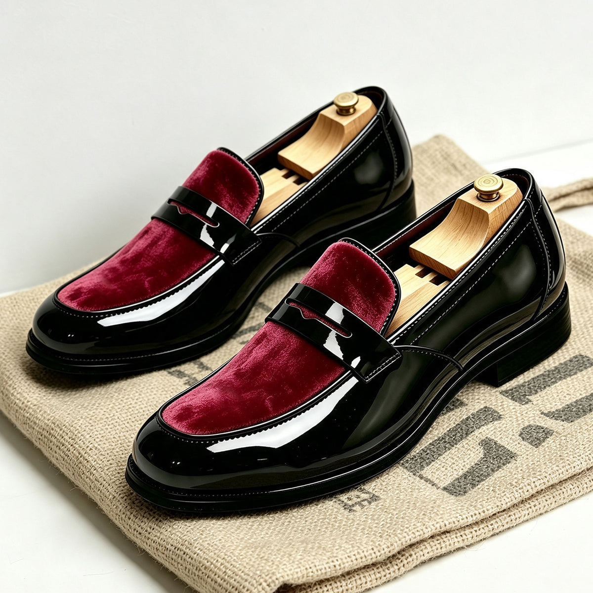 Mens Slip On Loafers Business Casual Leather Shoes