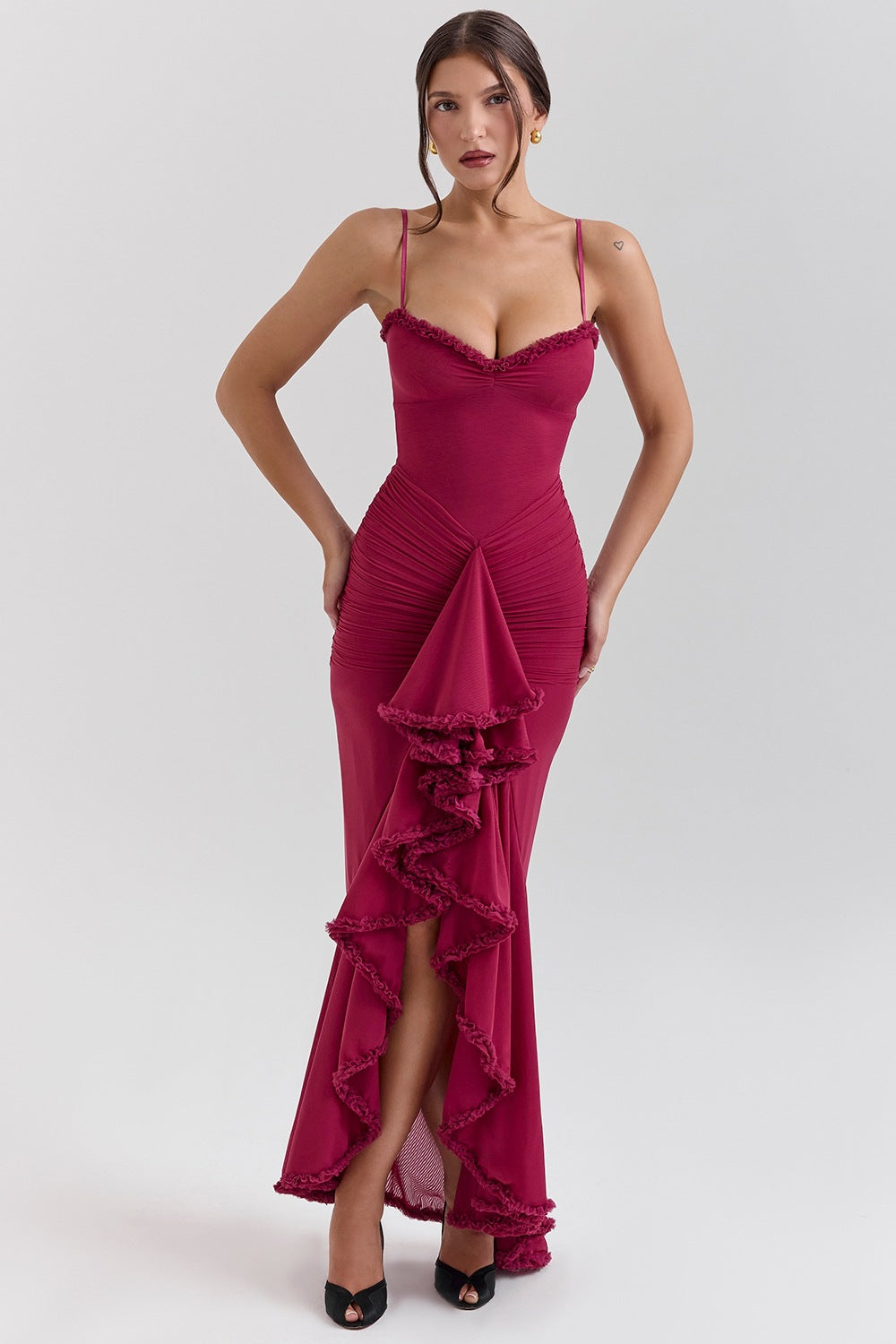 Sleeveless V-Neck Slip Dress