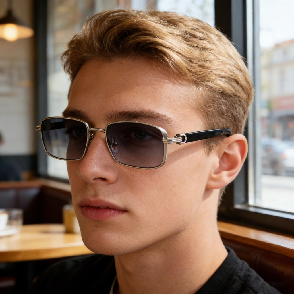 Square Sunglasses for Men with UV Protection