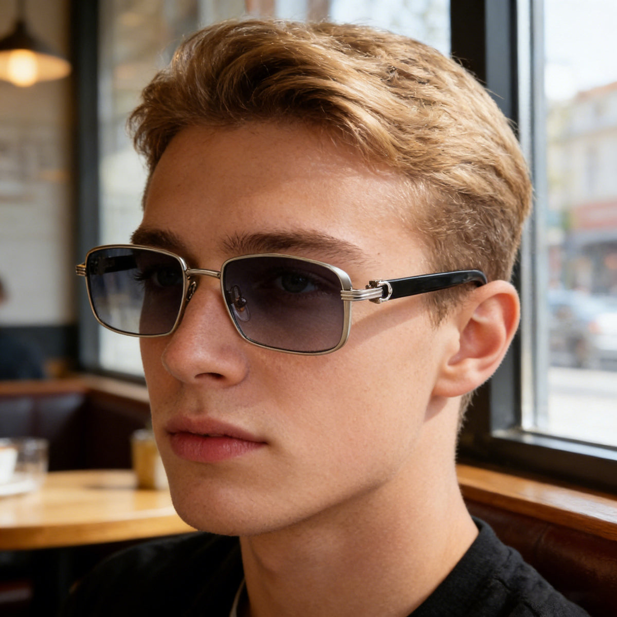 Square Sunglasses for Men with UV Protection