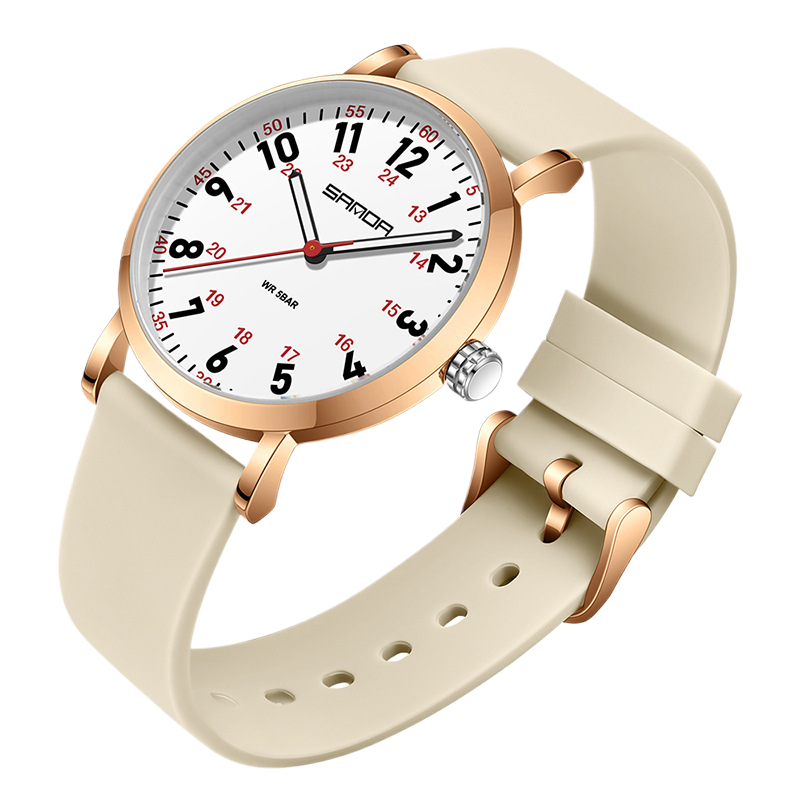 Fashion Quartz Watch with Luminous Dial and Waterproof Design