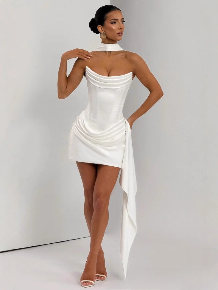 Elegant Sleeveless Satin Dress