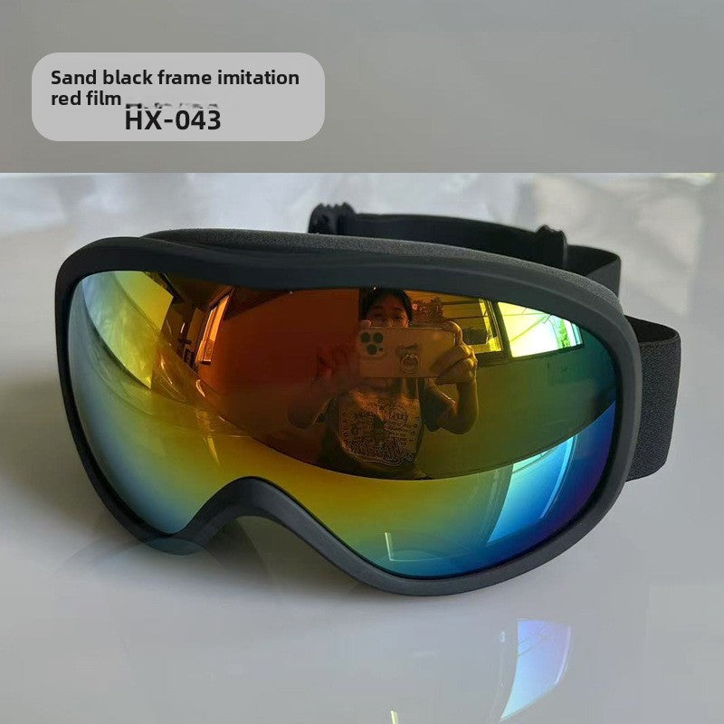 Spherical Ski Goggles with Double-Layer Anti-Fog