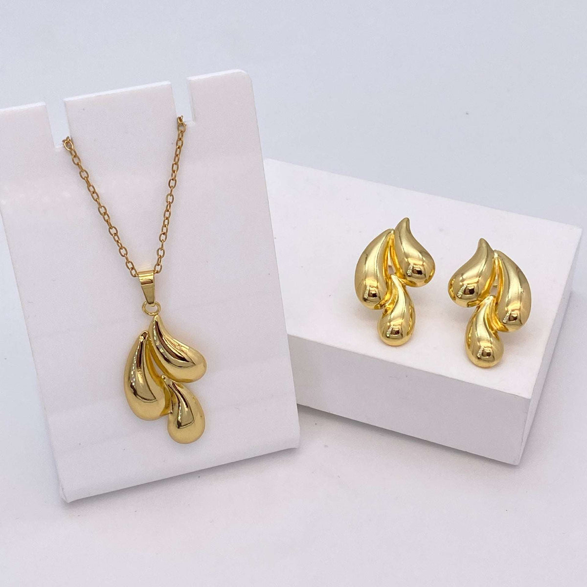 Stainless Steel Earrings and Necklace