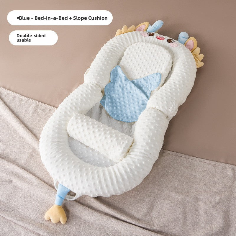Baby Anti-Jump Soothing Bed with Slope Pad