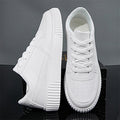 Comfortable casual shoes with soft soles, lightweight and stylish white sneakers, versatile skate shoes