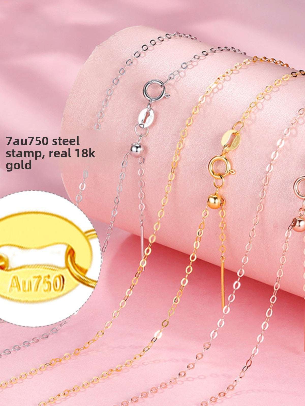 Adjustable 18K Gold Necklace Chain