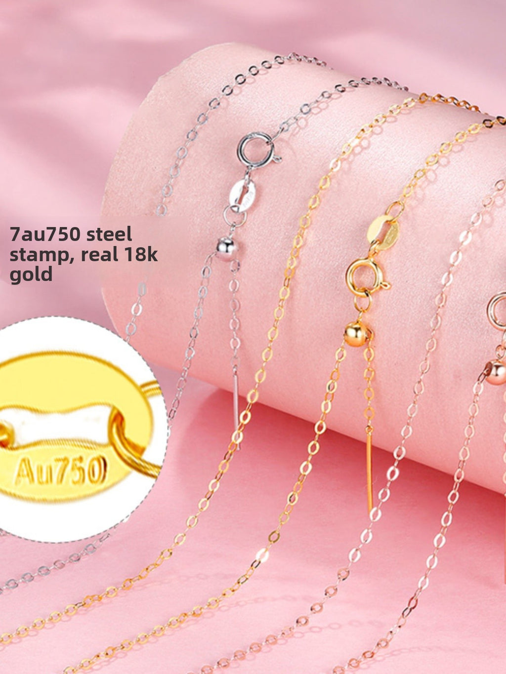 Adjustable 18K Gold Necklace Chain