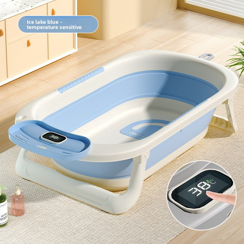 Temperature Sensing Baby Bathtub with Foldable Design