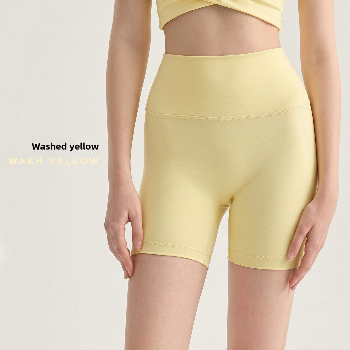High-Waisted Seamless Yoga Shorts