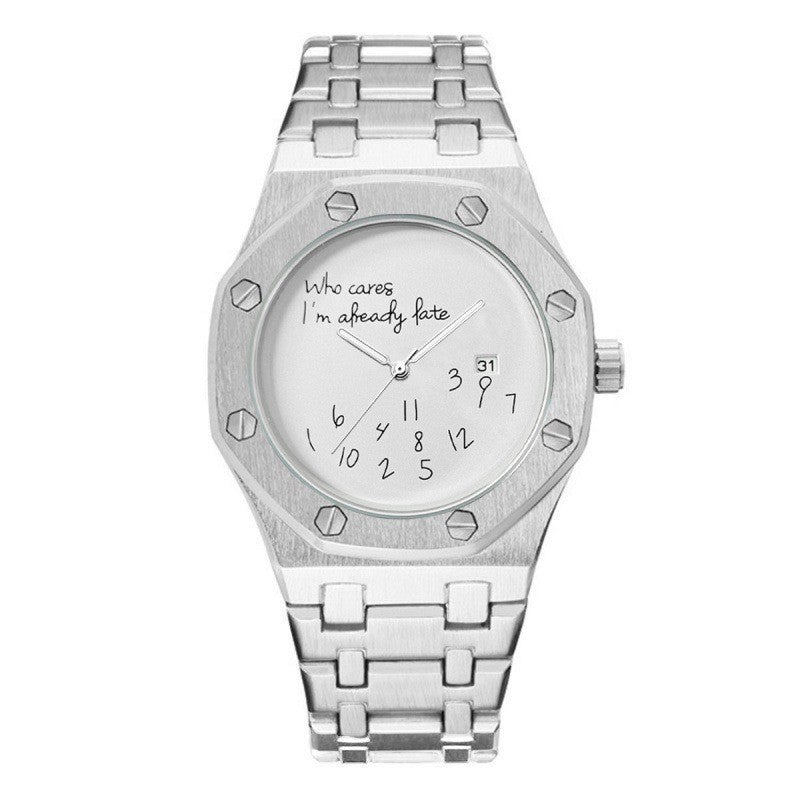 Fashion Digital Luminous Men Watch Octagonal Steel Band