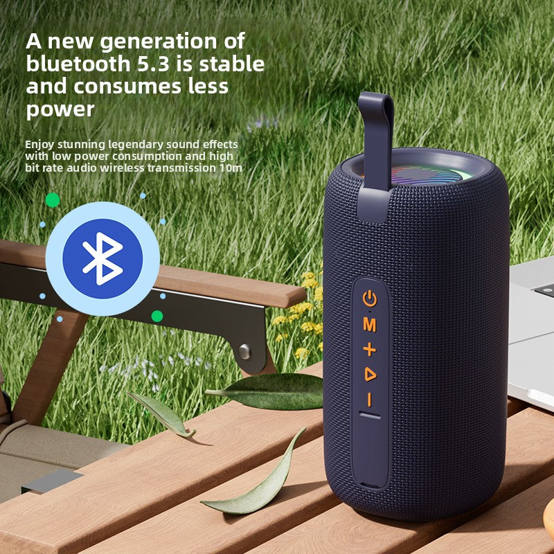 Portable Bluetooth Speaker with Subwoofer and RGB Lights