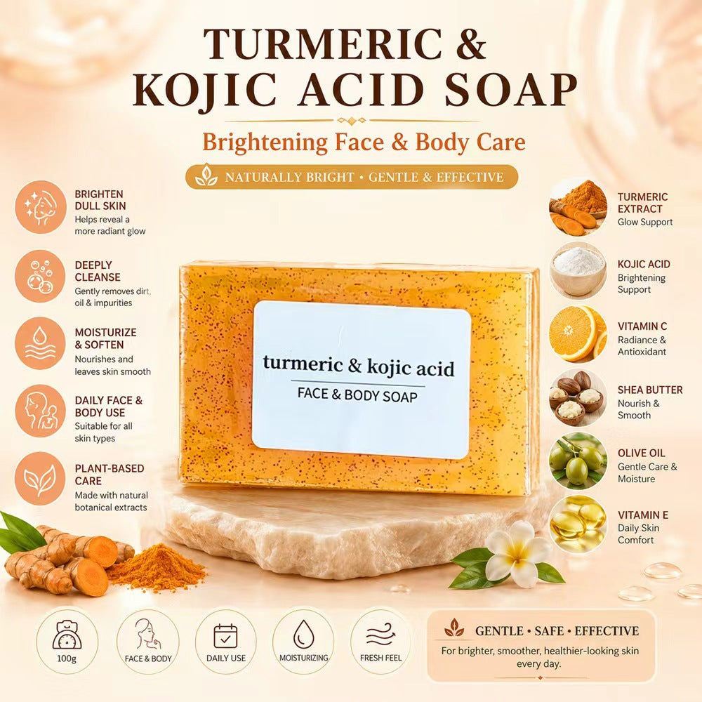 Kojic Acid Turmeric Brightening Handmade Soap